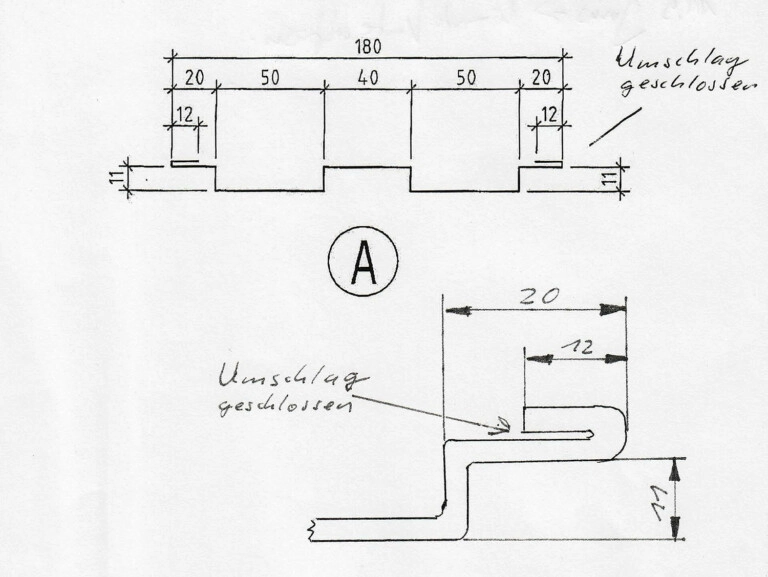 En av de 30-tal ritningar med typisk kundprofil som SCHRAG skickade till de utvalda tillverkarna i förväg så att de fick vika dem i urvalsprocessen.