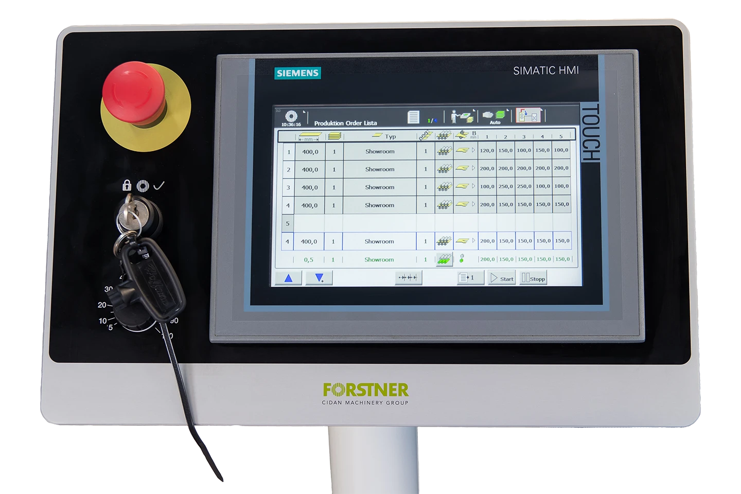 styrsystem f3 till forstner klippsträcka mot vit bakgrund